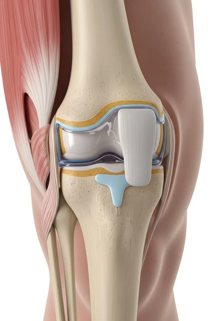 Колінний сустав після травми або шва меніска