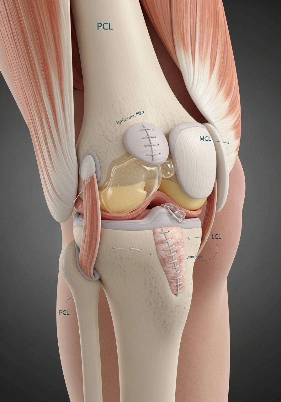 Детальніше про статтю Відновлення коліна після операції на меніску: роль гіалуронової кислоти та колагену