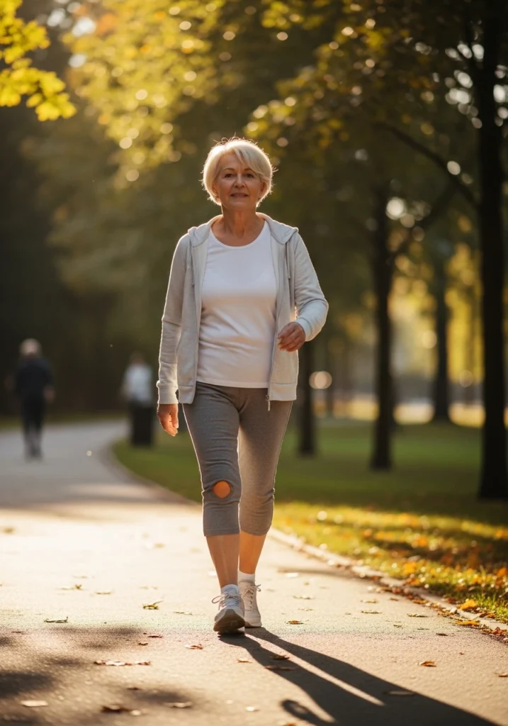 Пацієнт на прогулянці після шва на меніску